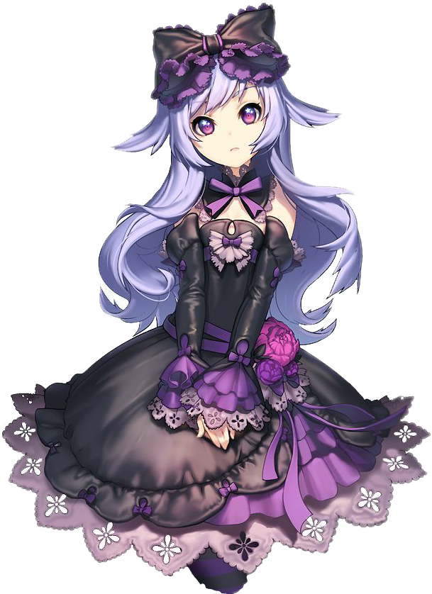 A cute goth anime girl