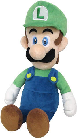 a Luigi plushie